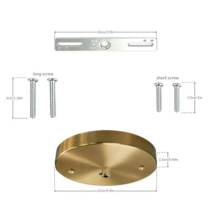 6Inches Light Canopy Kit with Heavy Duty Replacement Ceiling Cover Plate & Mounting Hardware for Lighting Fixtures Chandelier Light Pendant Light Wall Lamp kit or DIY Project (Bronze) - color: Bronze