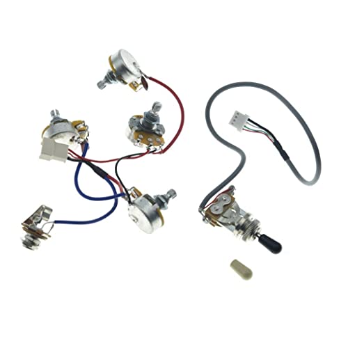 Guitar Prewired Wiring Harness Humbucker Solderless Wiring Harness 2V2T with 500K Pots and 3 Way Toggle Switch For LP Les Paul Standard Series - size: For LP Standard Series