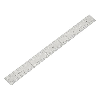 12 Inch Machinist Ruler Set - Stainless Steel Precision Double Sided Ruler with 1/64, 1/32, 1/16 & 1/8 Inch Graduations, Etched Markings - for Engineers,Woodworking and DIY (1, 12 Inch) - size: 12 Inch