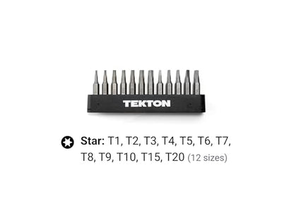 TEKTON 4 mm Star Bit Set, 12-Piece | DZT92001 - style: 12-pc. Star Bit Set