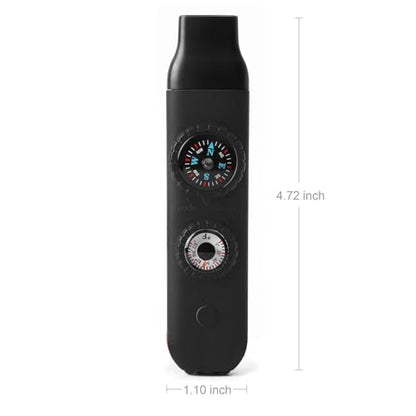 Emergency Survival Safety Whistle，Whistle for Kids with Lanyard,Compass,Thermometer,Ideal for Kayaking, Boating, Hiking, Camping, Climbing - color: Black 2pcs