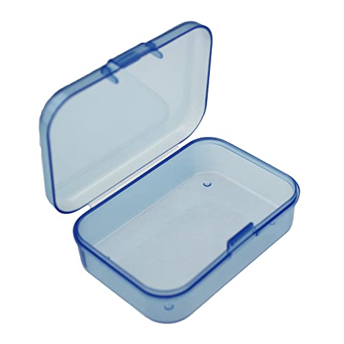 Goodma Mini Rectangular Plastic Storage Boxes, Blue, 2.6x1.8x0.8in - color: Blue, size: 65 x 45 x 20 mm