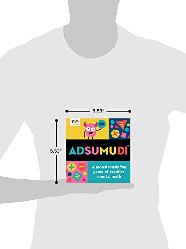 Evermade Adsumudi Math Game - The Monstrously Fun, Smart Game for Kids to Practice Multiplication, Division, Addition and Subtraction - Great for Kids Ages 8-12 - size: 5.5 x 5.5 x 1.13 inches