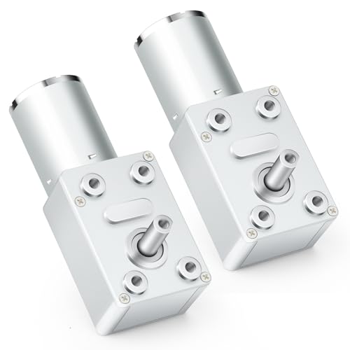 2PCS DC 24V 15RPM High Torque Turbo Worm Geared Motor, 26W Electric Motor High Torque Rotation Motor, Small Electric Motor Low RPM - size: 24V