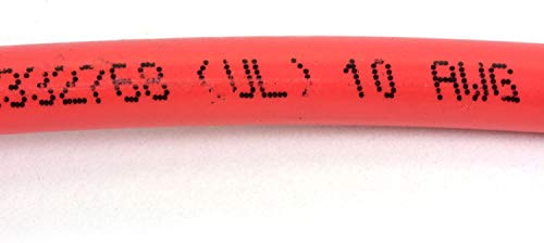 TEMCo 10 AWG Solar PV Wire, 500 ft Red, Bare Copper, Made in USA - color: Red, size: 500 Feet