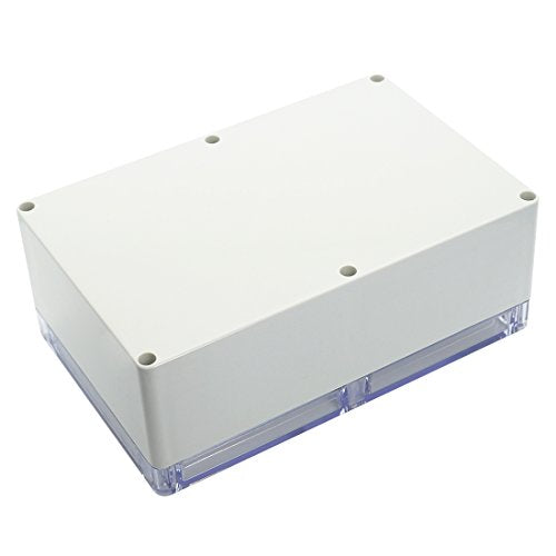 LeMotech ABS Plastic Junction Box Dustproof Waterproof IP65 Electrical Enclosure Box Universal Project Enclosure Grey with PC Transparent Clear Cover 9 x 5.9 x 3.4 inch(230 x 150 x 87 mm) - size: 9"x5.9"x3.4"