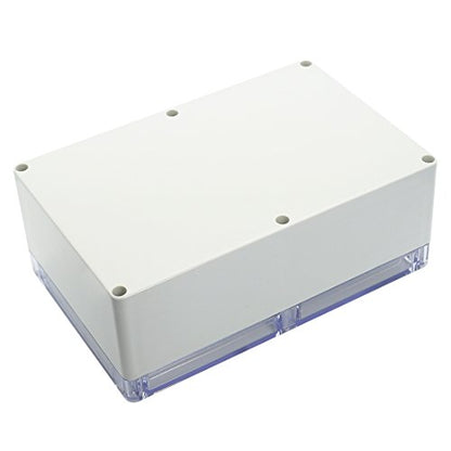 LeMotech ABS Plastic Junction Box Dustproof Waterproof IP65 Electrical Enclosure Box Universal Project Enclosure Grey with PC Transparent Clear Cover 9 x 5.9 x 3.4 inch(230 x 150 x 87 mm) - size: 9"x5.9"x3.4"