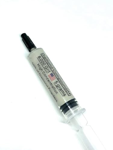 TechDiamondTools Diamond Polishing Compound Polishing Paste USA Made 8,000 Grit 0-2 Microns for Marble Glass Metal Rock Jewelry Resin Silver Chrome Gemstone with High Concentration of Diamond Powder - size: 8,000 grit / 0-2 microns