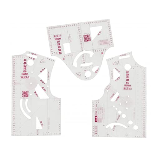 1:5 Small Garment for Doll Toys Clothing Ruler Templates Design Ruler Plastic Pattern Making Measuring Tailor Sewing Too Plastic