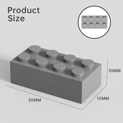 500 Piece Light Gray Bricks Bulk, Gray 2x4 Building Bricks Flat, Compatible with Lego Parts and Pieces: 2x4 Light Grey Bricks(Color: Light Gray), A0001 - color: 2x4 Brick Light Gray