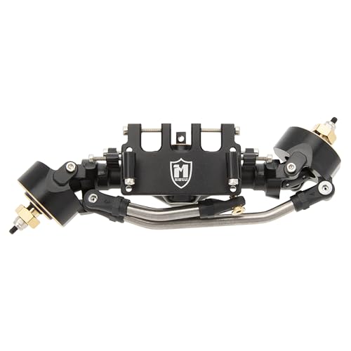 MEUS Racing Isokinetic 3-Section CVD Front Axles Maximum Steering Angle 52° Wider +5MM for Axial SCX24 Deadbolt C10 JLU Gladiator Bronco 1/24 RC Crawler Upgrade (Front - Black) - color: Front - Black