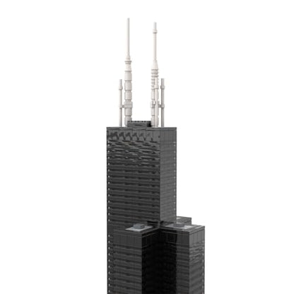 Iconic Chicago Architecture Building Blocks Set for Adults, 2845PCS MOC-127024 1/800 World Famous Landmark Street Scene Building Bricks Set, DIY Assembly Construction Model Gift - style: Iconic Chicago Landmark Street Scene