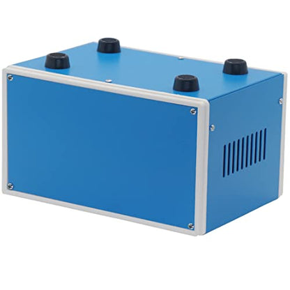 Zulkit Electronic Enclosures Blue Metal Enclosure Project Case DIY Box Junction Case Enclosure Preventive Case 8.3x7.1x5.5inch (210x180x140mm) - size: 8.3" x 7.1" x 5.5"