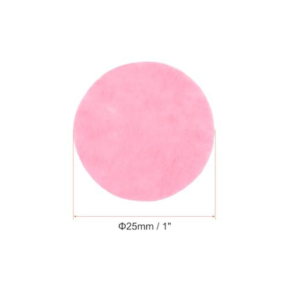 HARFINGTON 200pcs Round Felt Circles, 25mm 1" Pre Cut Felt Craft Pads Non-Woven Mini Felt Fabric Circles for DIY Sewing Handcraft Cut Projects Craft Finishing, Pink - color: Pink, size: 25mm