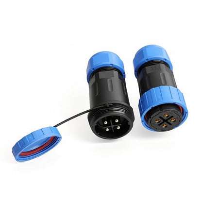 TY32 4 Pin Waterproof Cable Plug and Socket Set, Threaded Coupling Secure Connection, for Marine and Agricultural Equipment - color: Docking Inverted, size: 4 Pin 45A