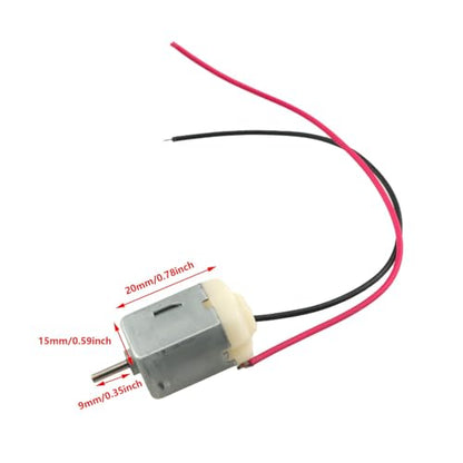 10PCS Miniature DC Motors 130 Motor Mini DC 3V Motor with 10cm Copper Wire Suitable for Small Automated Power Devices Such as Toothbrushes Electric Shavers Juicers - size: Normal Wire 130Motor