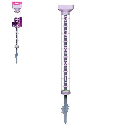 Headwind EZRead 15” Giant Professional Outdoor rain Gauge, USA Made Heavy Duty All Weather Freeze Proof Metal Stake or mountable with Float, Easter Purple (820-0582PURP) - color: Easter Purple