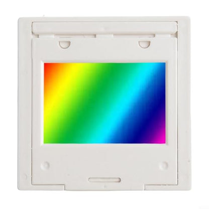Plastic Transmission Diffraction Grating 50X50mm Frame, 80/300/600/1000/1200/1600 Lines For Light For Spectrum Analysis And Science Demonstrations(1000lines/mm) - size: 1000lines/mm