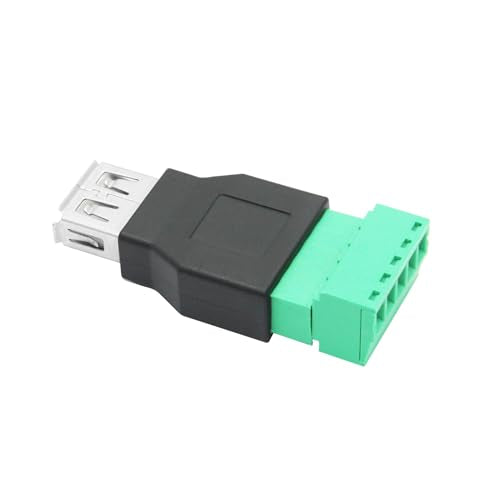 USB 2.0 A Female to 5-Pin Terminal Adapter, Including Screwdriver, 2-Pack - style: USB A Female Terminal - 2Pcs