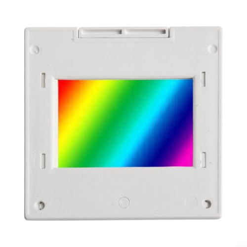 Optical Transmission Diffraction Grating For Physics Teaching, 2Mm Thick Spectrophotometer Sheet With 50X50mm Frame, PET Plastic For Spectrum Demonstration(1200lines/mm) - size: 1200lines/mm