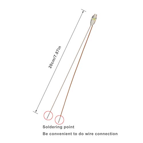 Evemodel 240pcs Pre-Wired Micro Litz Wire 8 Colors 0603 SMD LED Light 7.8'' Wire Resin Cover Waterproof CD0603M - color: Mix Color