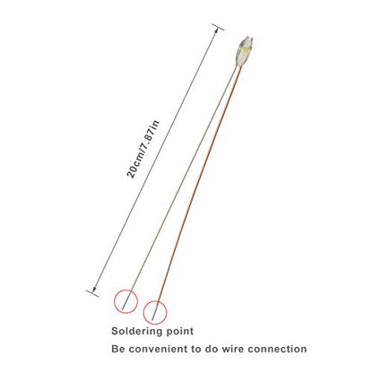Evemodel 240pcs Pre-Wired Micro Litz Wire 8 Colors 0603 SMD LED Light 7.8'' Wire Resin Cover Waterproof CD0603M - color: Mix Color