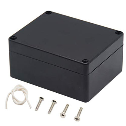 Junction Box, Zulkit Project Box IP65 Waterproof Outdoor Box ABS Plastic Electrical Boxes Electronic Enclosure Black 4.5 x 3.5 x 2.2 inch(115 x 90 x 55 mm)(Pack of 1) - size: 4.5" x 3.5" x 2.2"(Pack of 1)