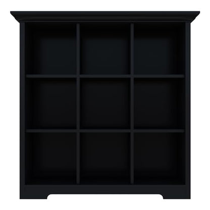 OSCHF 9-Cube Open Bookcase with Base, 3-Tier Wooden Bookshelf, Black - color: Black, size: 9-Cube