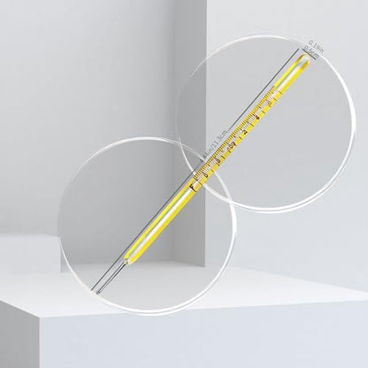 ℉ & ℃ Oral Thermometer for Adults and Kids 2PCS - Glass Basal Body Thermometer - Rectal Body Thermometer for Baby - Non Digital Infrared Thermometer - Accurate Easy Reading by AiBi TECH