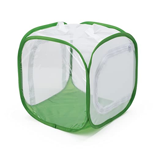 Two Doors Monarch Butterfly Habitat, Insect Mesh Cage, Caterpillar Enclosure Terrarium Pop-up (12 X 12 X 12 Inches) - size: 12 X 12 X 12 Inches