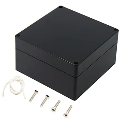 Junction Box, Zulkit Project Box IP65 Waterproof Outdoor Box ABS Plastic Electrical Boxes Electronic Enclosure Black 6.3 x 6.3 x 3.5 inch(160 x 160 x 90 mm)(Pack of 1) - size: 6.3" x 6.3" x 3.5"(Pack of 1)