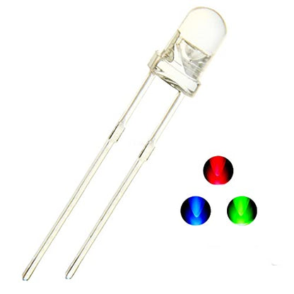 100pcs 5mm RGB Multicolor Slow Flashing LED Diode, Multi-Color Blinking Changing Light Emitting Diodes, 2 Pins Clear Round Lens Flicker Electronic Components Circuit Lights Kit - size: Slow Flash