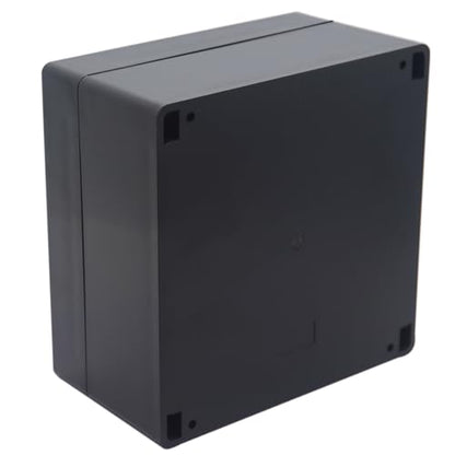 Junction Box IP65 Waterproof ABS Plastic Electrical Project Case Power Junction Boxes, Project Box with 4 PCS M16 Cable Glands 6.30x6.30x3.54 inch (160 x 160 x90 mm) - color: Black, size: 6.30"x6.30"x3.54"