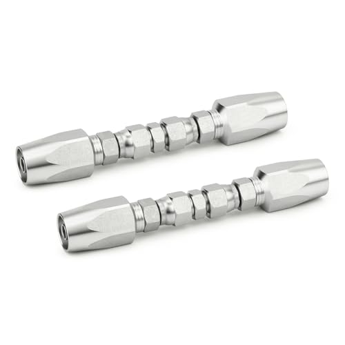 TAISHER 2PCS Hydraulic Hose Repair Kit 3/8" Reusable Fittings, 2-Wire Size #06 Field Repair Kit - size: 3/8 Inch