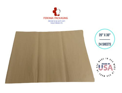 Antique Gold Tissue Paper Squares, Bulk 24 Sheets, Premium Gift Wrap and Art Supplies for Birthdays, Holidays, or Presents by Feronia packaging, Large 20 Inch x 30 Inch - color: AntiqueGold