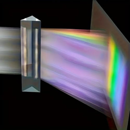 1PCS Clear Triangular Prism Optical Glass Triple Prism for Photography Effects Physics Teaching Light Spectrum Optics-Large - size: Large