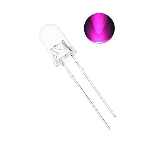 100pcs Ultra Bright Pink 5mm LED Light Emitting Diode Lamp - color: G)pink
