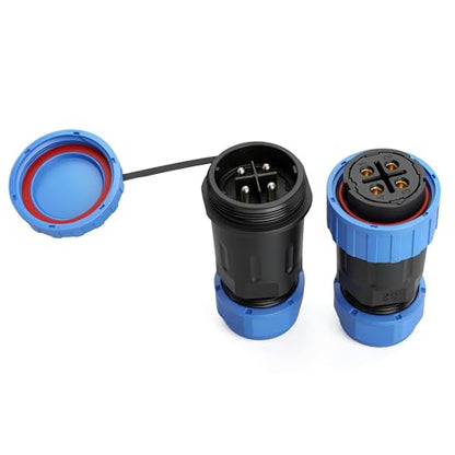 TY32 4 Pin Waterproof Cable Plug and Socket Set, Threaded Coupling Secure Connection, for Marine and Agricultural Equipment - color: Docking Inverted, size: 4 Pin 45A