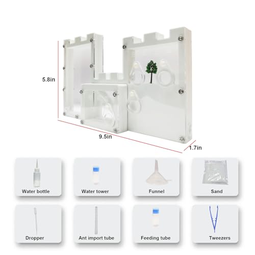 EXBEPE Large Sand Ant Farm Castle,Ant Habitat Ecosystem to Study Ant Colony Behavior Science Educational Kit for Kids