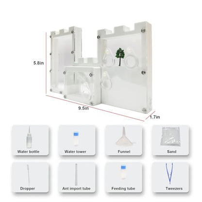 EXBEPE Large Sand Ant Farm Castle,Ant Habitat Ecosystem to Study Ant Colony Behavior Science Educational Kit for Kids