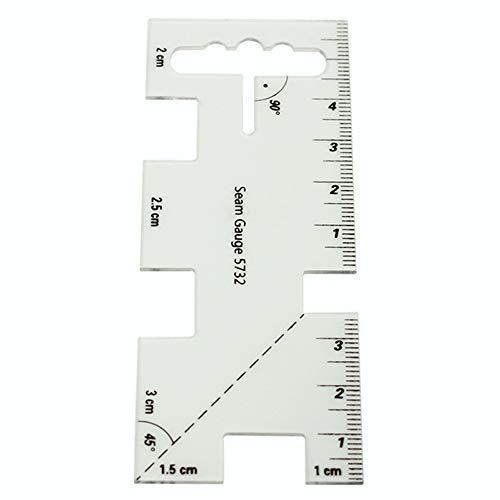 HONEYSEW 5-in-1 Sliding Gauge Measuring Sewing Tool with Free Seam Gauge Ruler - color: Style 1