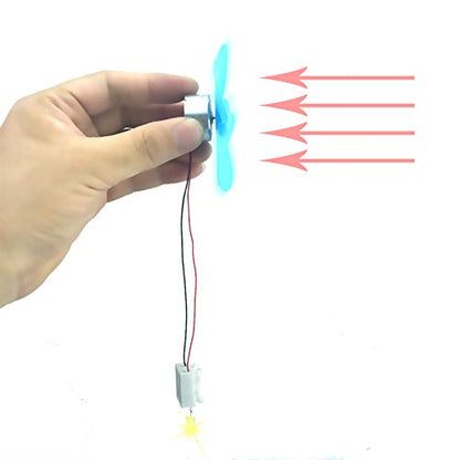EUDAX DIY DC Power Micro Motor Wind Turbine Electricity Generator Blades Model - size: Small
