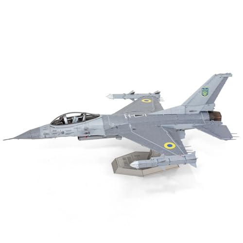 Metal Earth F-16 Fighting Falcon Ukrainian Air Force 3D Metal Model Kit Fascinations
