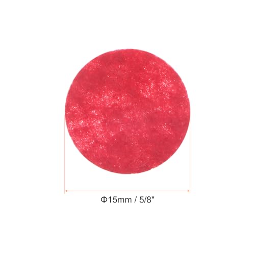 HARFINGTON 200pcs Round Felt Circles, 15mm 5/8" Pre Cut Felt Craft Pads Non-Woven Mini Felt Fabric Circles for DIY Sewing Handcraft Cut Projects Craft Finishing, Red - color: Red, size: 15mm