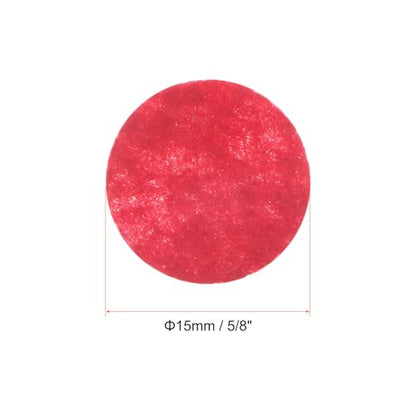 HARFINGTON 200pcs Round Felt Circles, 15mm 5/8" Pre Cut Felt Craft Pads Non-Woven Mini Felt Fabric Circles for DIY Sewing Handcraft Cut Projects Craft Finishing, Red - color: Red, size: 15mm