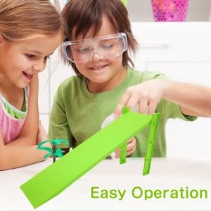 Inclined Plane Set, Adjustable Clear Scale Pulley Experiment Teaching Aid for Classroom Students Plastic Double Stand 2 Sets 3 Height School Physics Lab