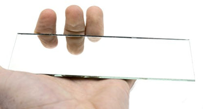 EISCO 10 Pack Rectangular Plano Glass Mirror, 6" x 2" - 2mm Thick Approx.