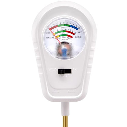 Soil Test Kit 3-in-1, Soil Moisture Meter, Soil PH Meter, Fertility Soil Tester, Soil Tester for Garden, Lawn, Farm, Outdoor & Indoor Use (Silver Frost White)