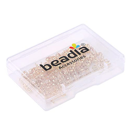 BEADIA 14K Gold Plated End Caps Non Tarnish 3x6mm 200pcs for Jewelry Making Findings - color: End Caps 14K Gold, size: 3x6mm