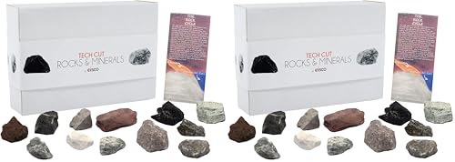 EISCO Rock Cycle Kit - 12 Pieces - Metamorphic, Igneous & Sedimentary Rocks - 1" Specimens - Geology Activity for Ages 8+ (Pack of 2) - size: 1 inch (Pack of 2)